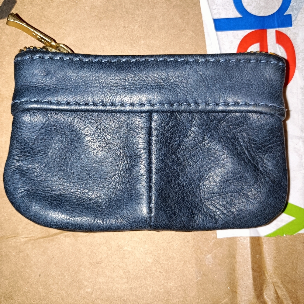 Mowen Leather Designs Navy Blue Coin Purse